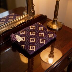 Creative Co-Op Plum Purple Cosmetic Bag | NWT